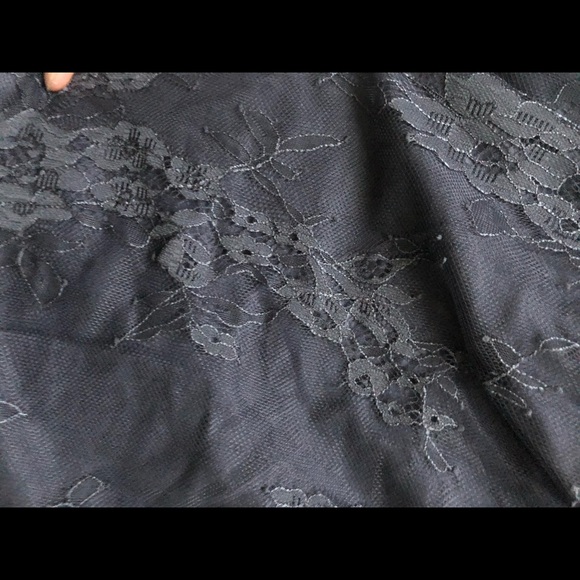 Dark Blue Flowy Lace Dress - Picture 3 of 3